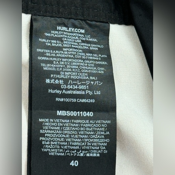 Hurley Men's Yellow, Orange & Gray Swim Trunks with Rear Pocket, Waist Size 40 - Picture 12 of 13